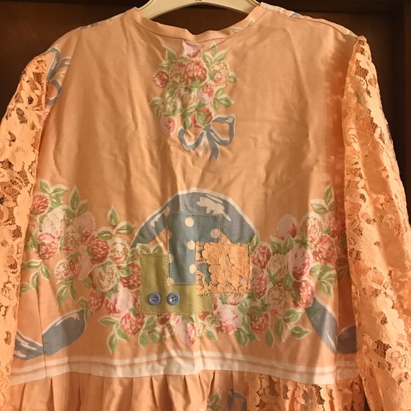 Shari B. Green floral duster Handmade/upcycled - Picture 8 of 12